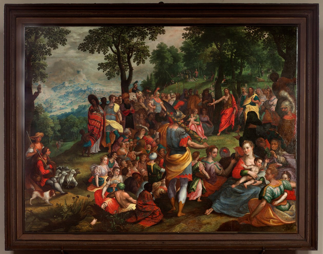 Johannes prædiken i ørkenen af Flemish School