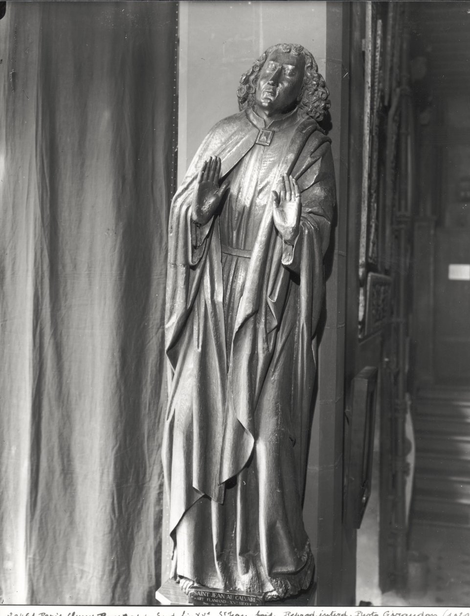 St. John på Golgata (træ) af Flemish School