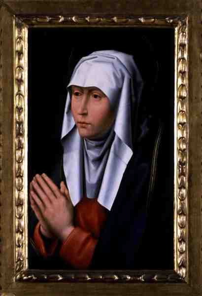 The Woman in Distress (olie på panel) af Flemish School
