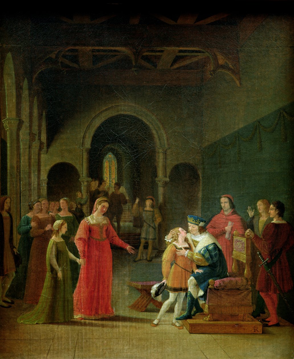 Francois I (1494-1547) Præsenteret til Ludvig XII (1462-1515) af Fleury François Richard