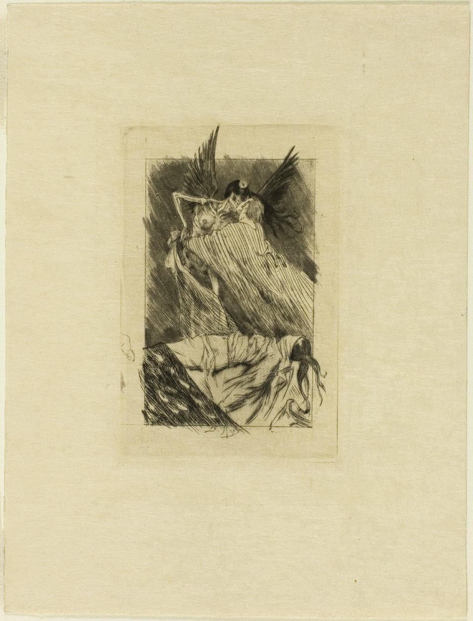 Frontispice til The Dead Kisses af Félicien Rops