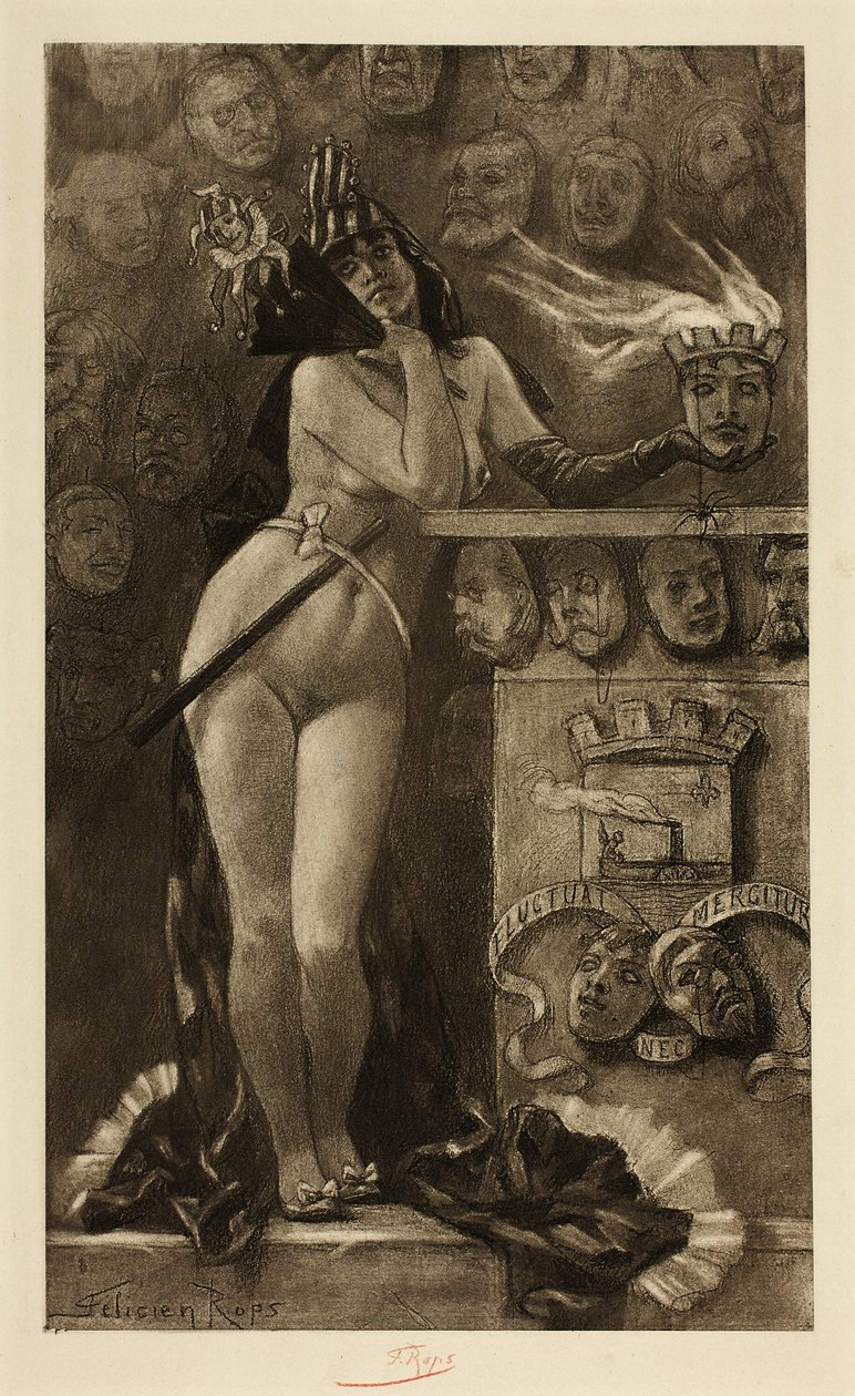 Moderne masker af Félicien Rops