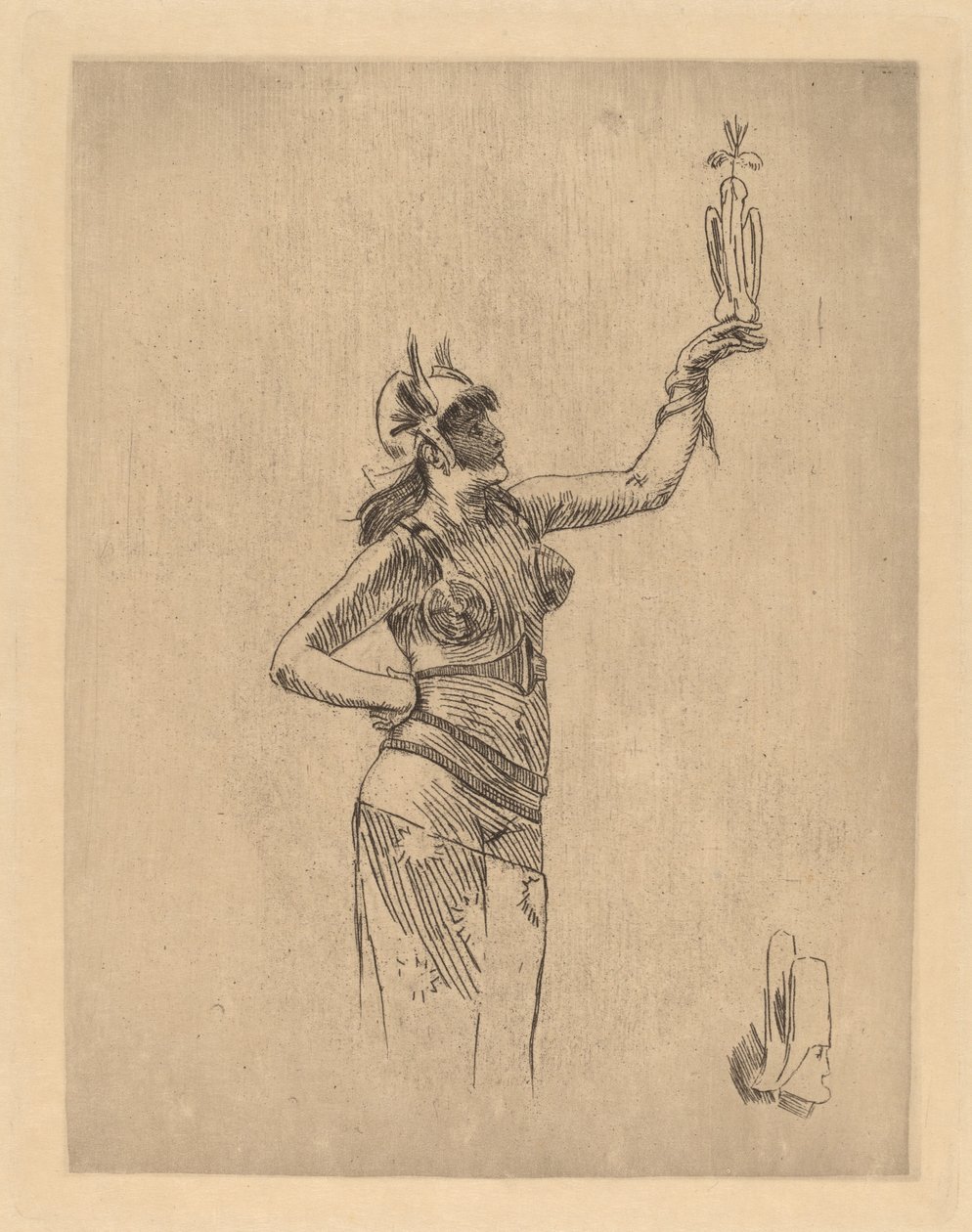 Falkonereren (La fauconniere) af Félicien Rops