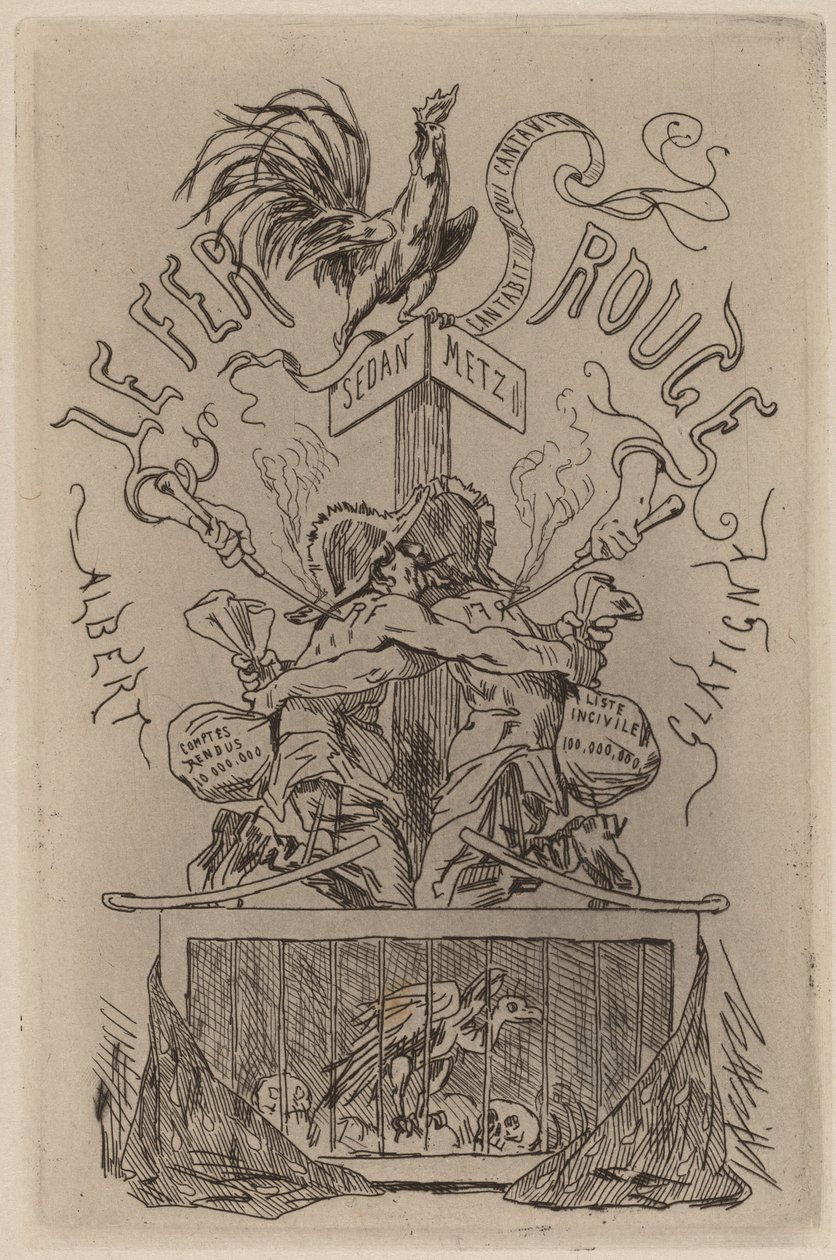 Det røde jern Le Fer Rouge, 1871. af Félicien Rops