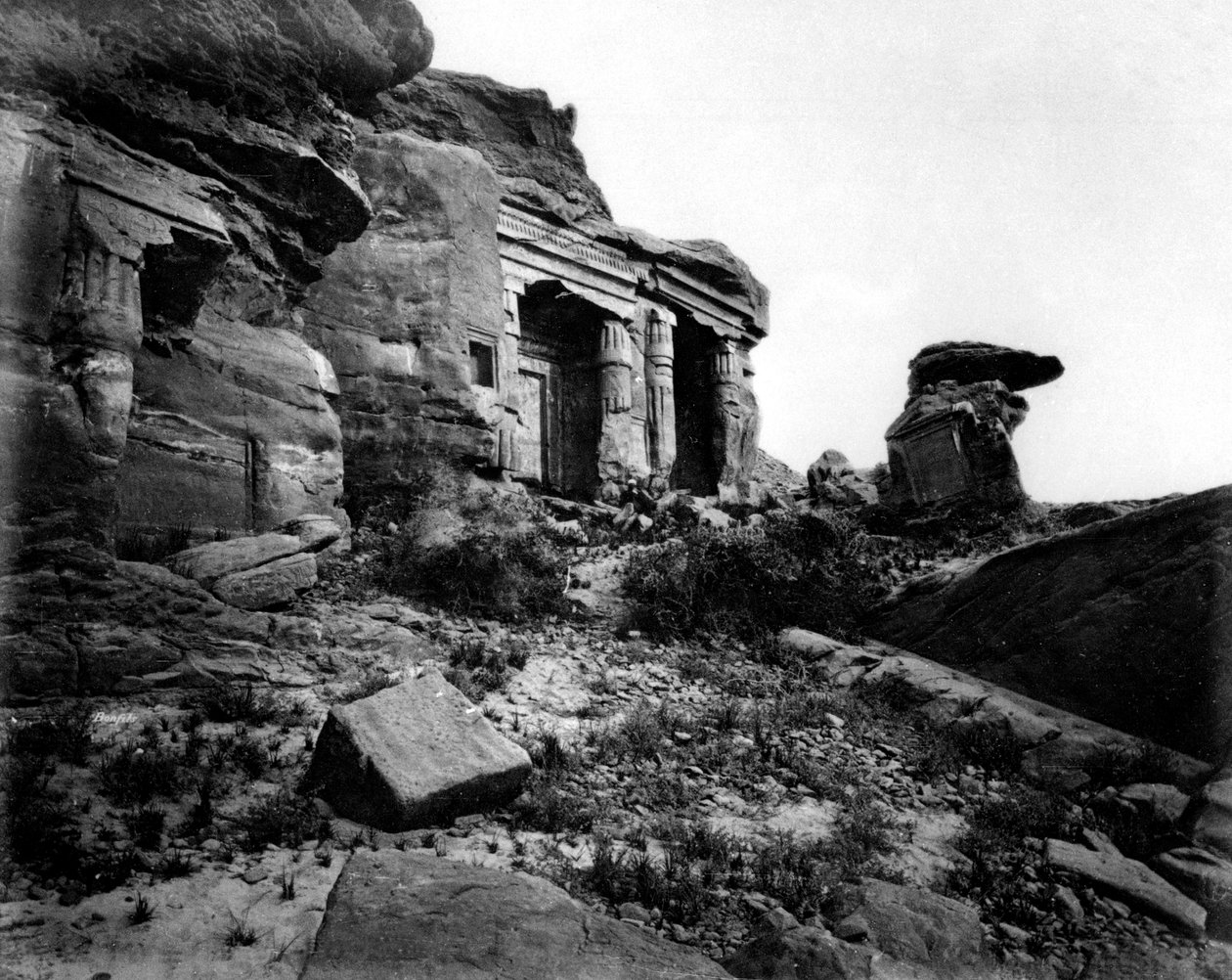 Gebel Silsileh, Egypten, 1878 af Félix Bonfils
