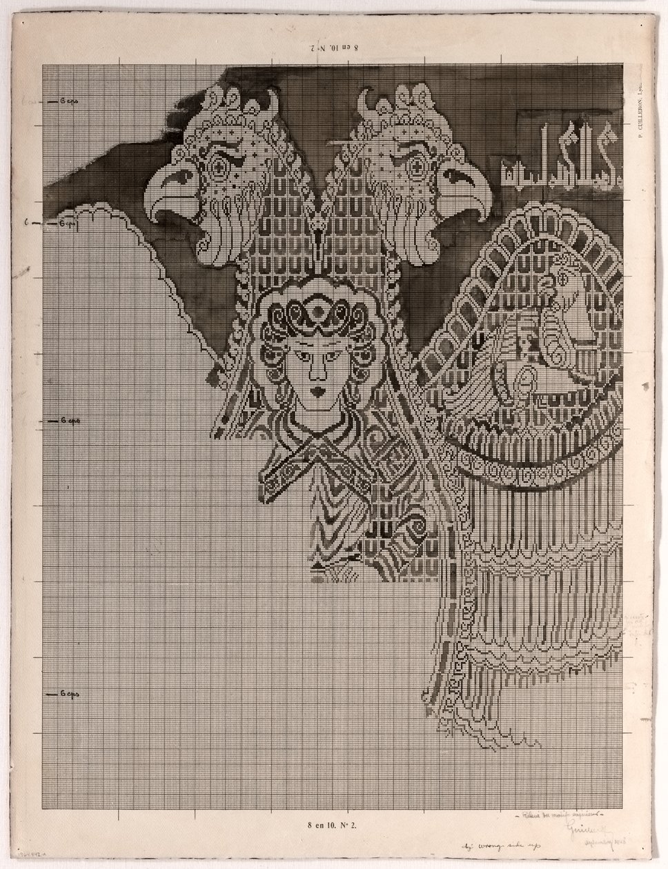 Skematiske tegninger af BuyID Silk (1962.264) af Félix Guichert