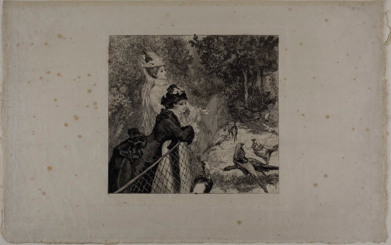 I Zoologisk Have, anden tallerken af Félix Henri Bracquemond