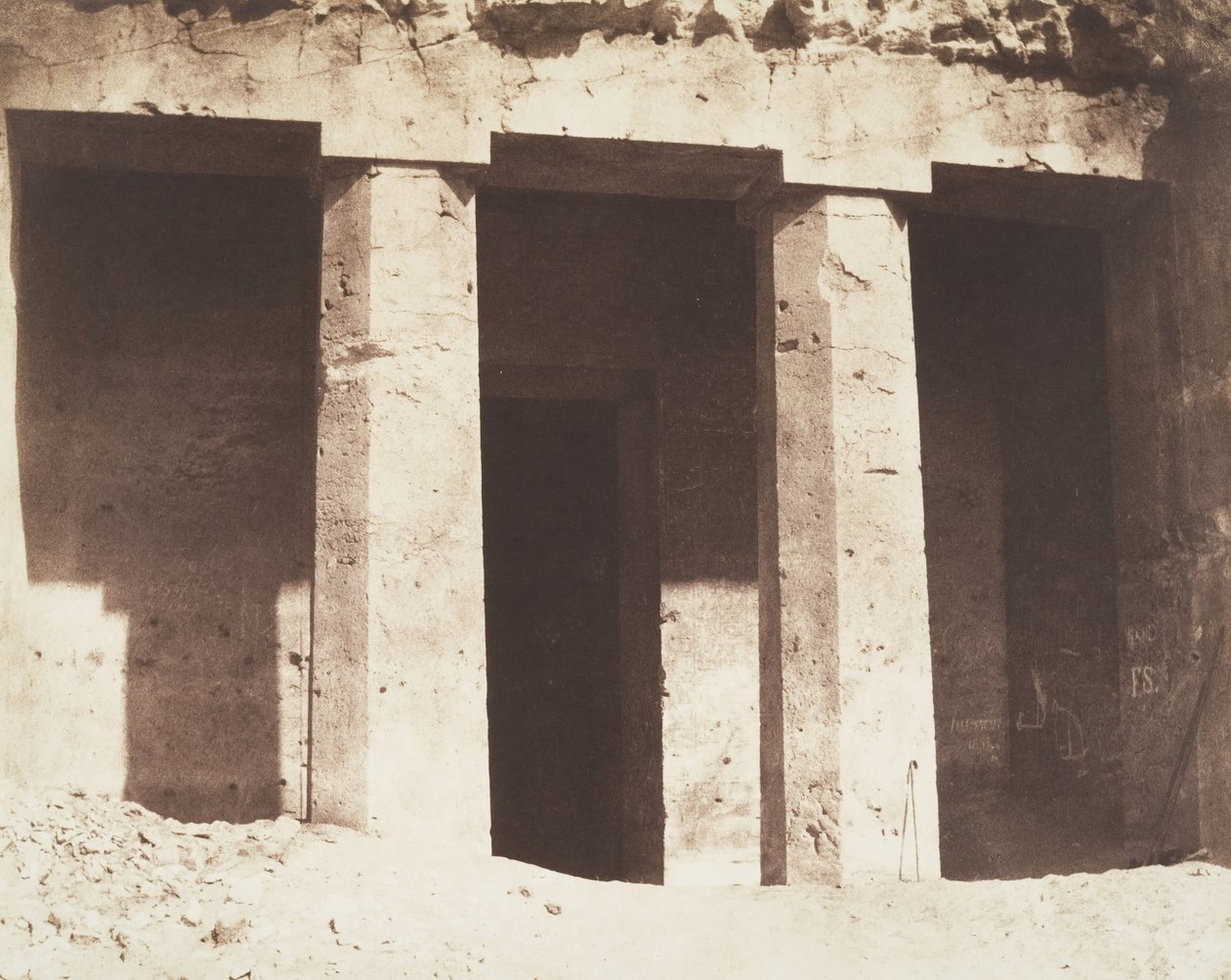 Beni Haçan, Hypogean Architecture, Amoneis grav, 1851-52. af Félix Teynard