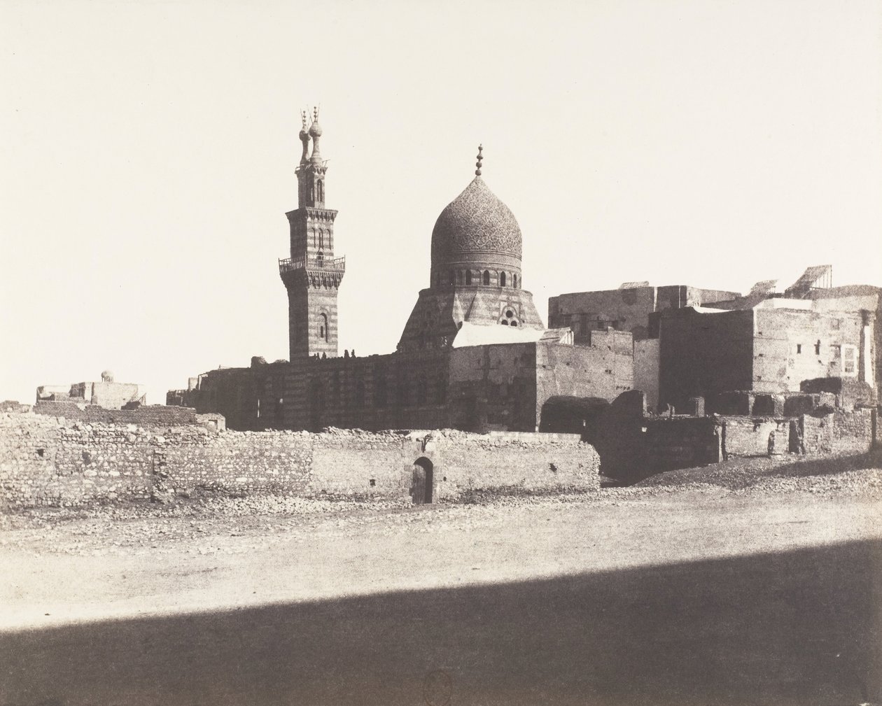 Le Kaire, Nâcéryeh-moskeen, 1851-52, trykt 1853-54. af Félix Teynard