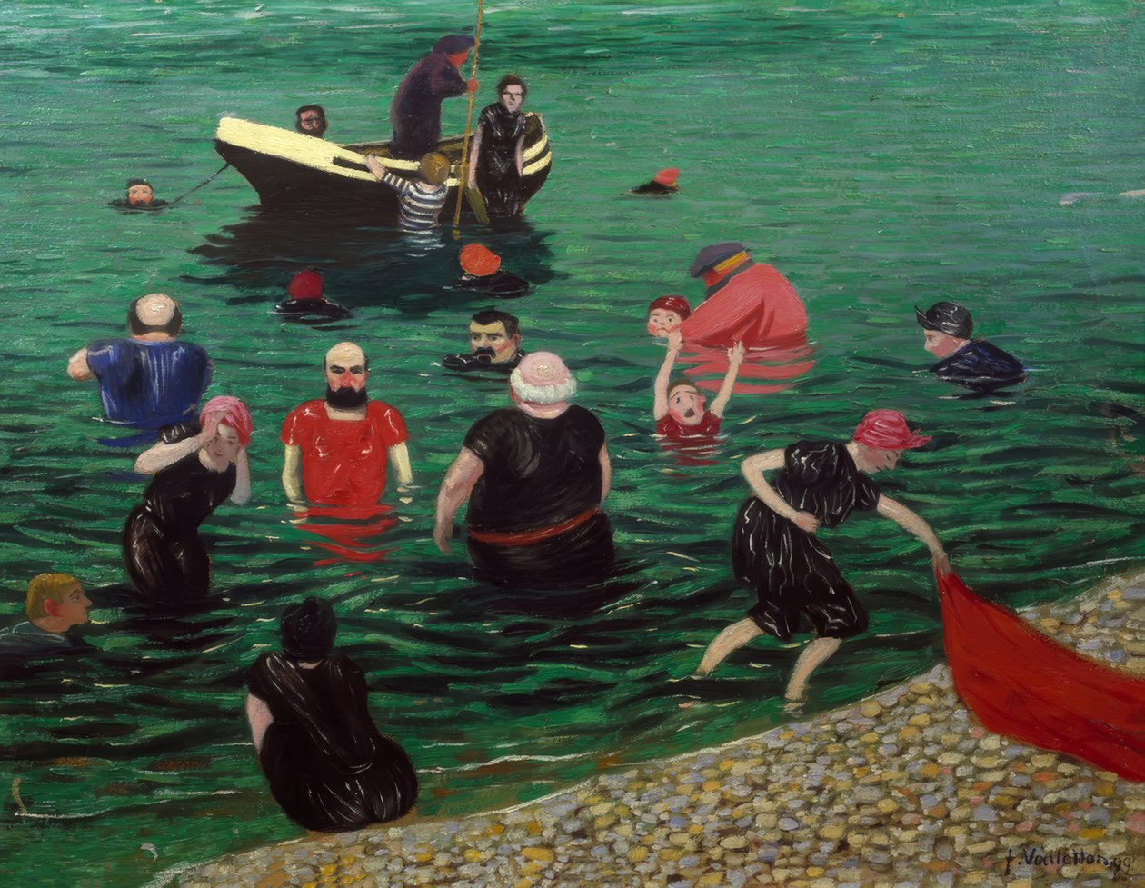 Badende i Étretat af Félix Vallotton