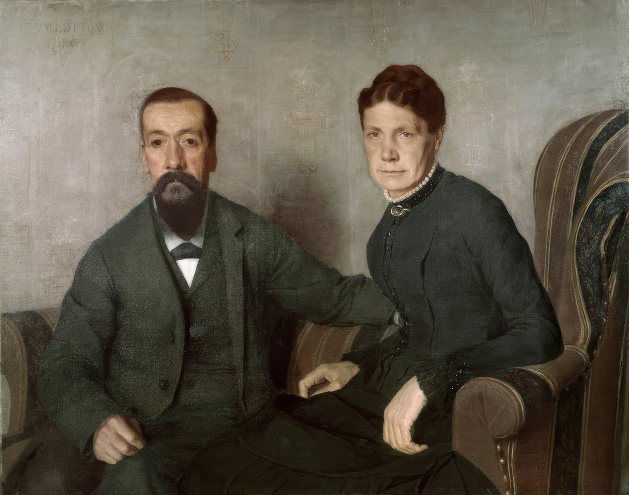 Portræt af kunstnerens forældre af Félix Vallotton