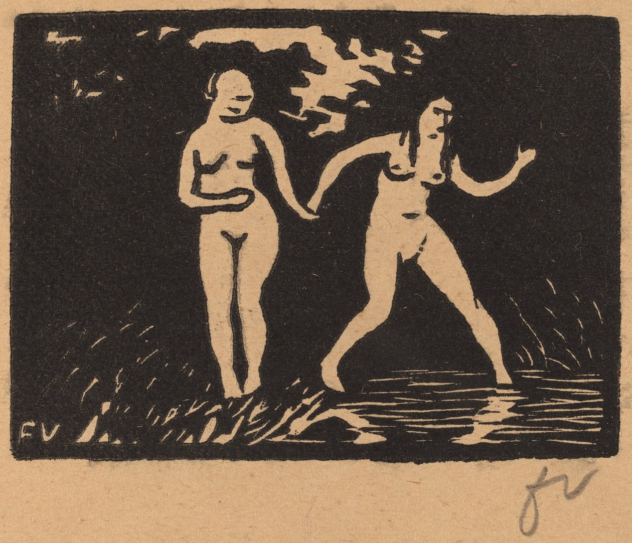 Ind i vandet af Félix Vallotton
