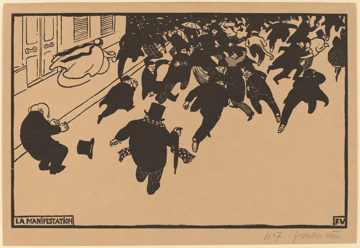 La Manifestation (Demonstrationen) af Félix Vallotton