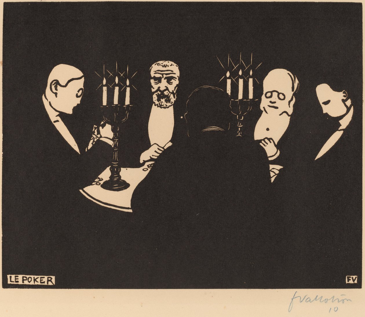 Le Poker Poker, 1896. af Félix Vallotton