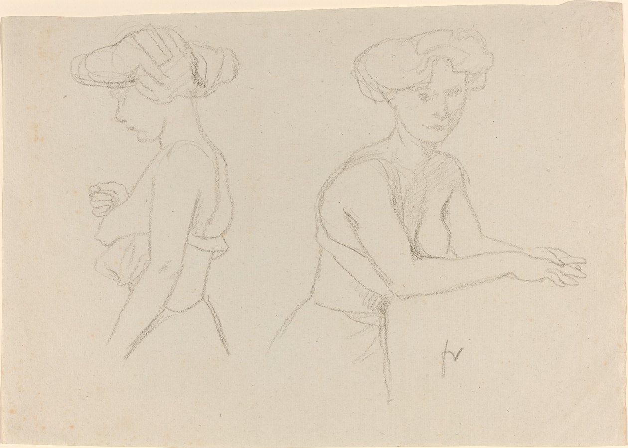 To studier af en kvinde, der klæder sig, 1890
