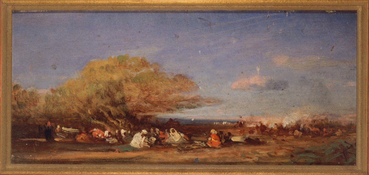 Nær Algier, ca. 1859 (olie på træ) af Félix Ziem