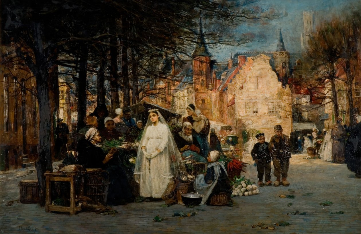 Den første nadver, 1894. af Flora Macdonald Reid