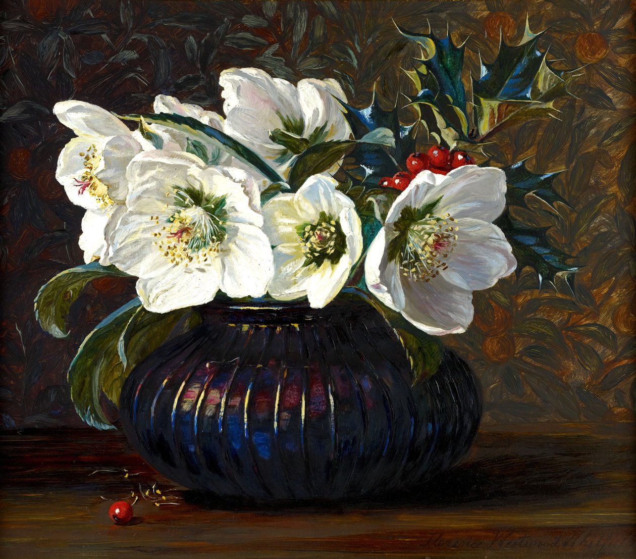 Juleroser, 1880. af Florence Westwood Whitfield