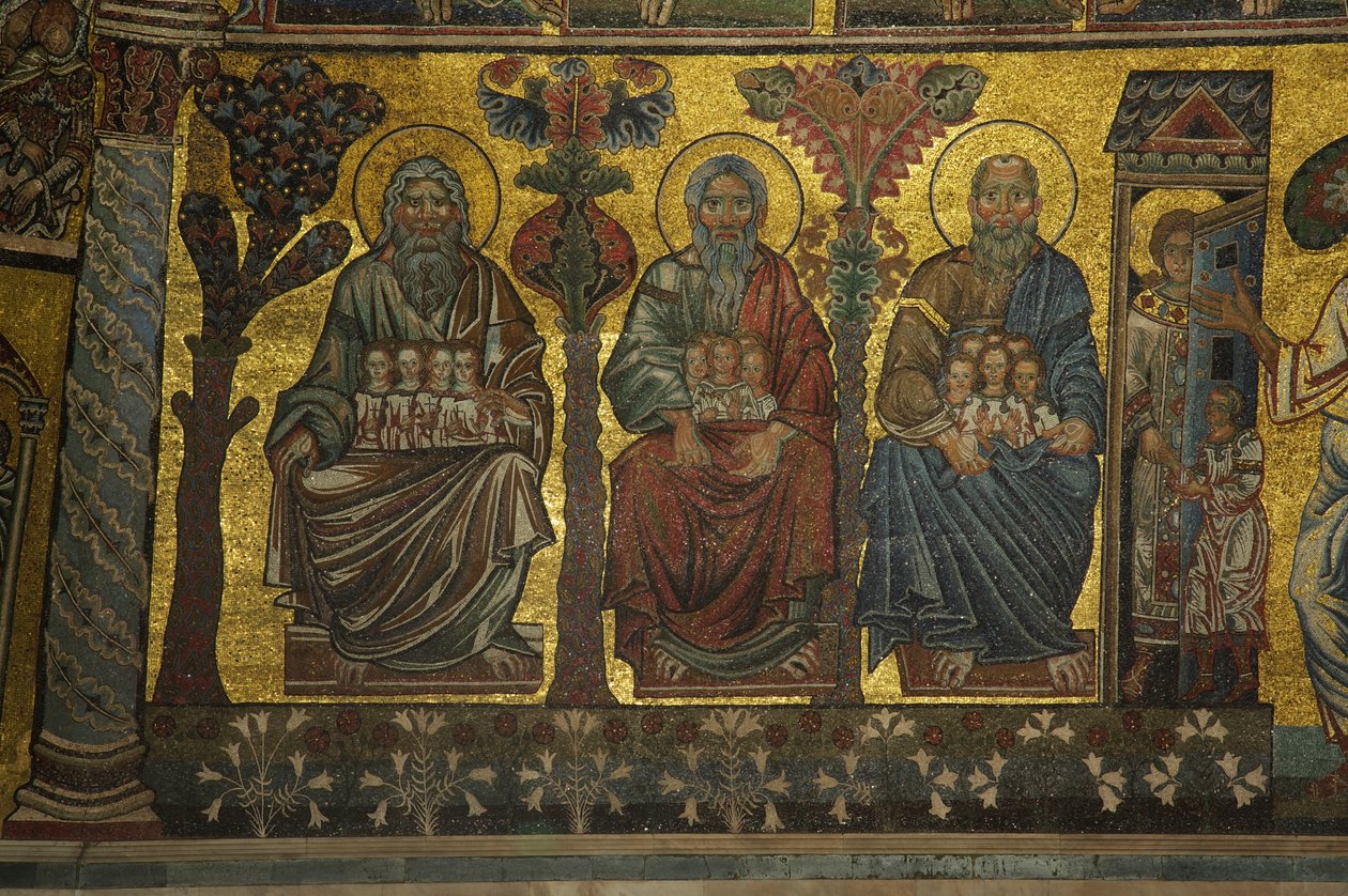 Tre dåbshellige (mosaik) af Florentine School