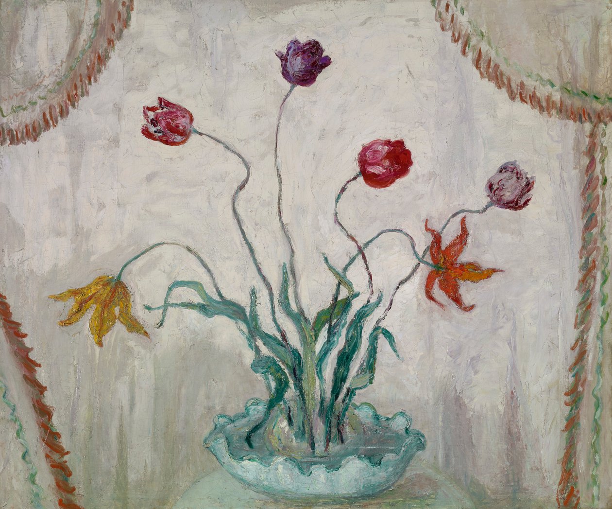 Skål med tulipaner af Florine Stettheimer