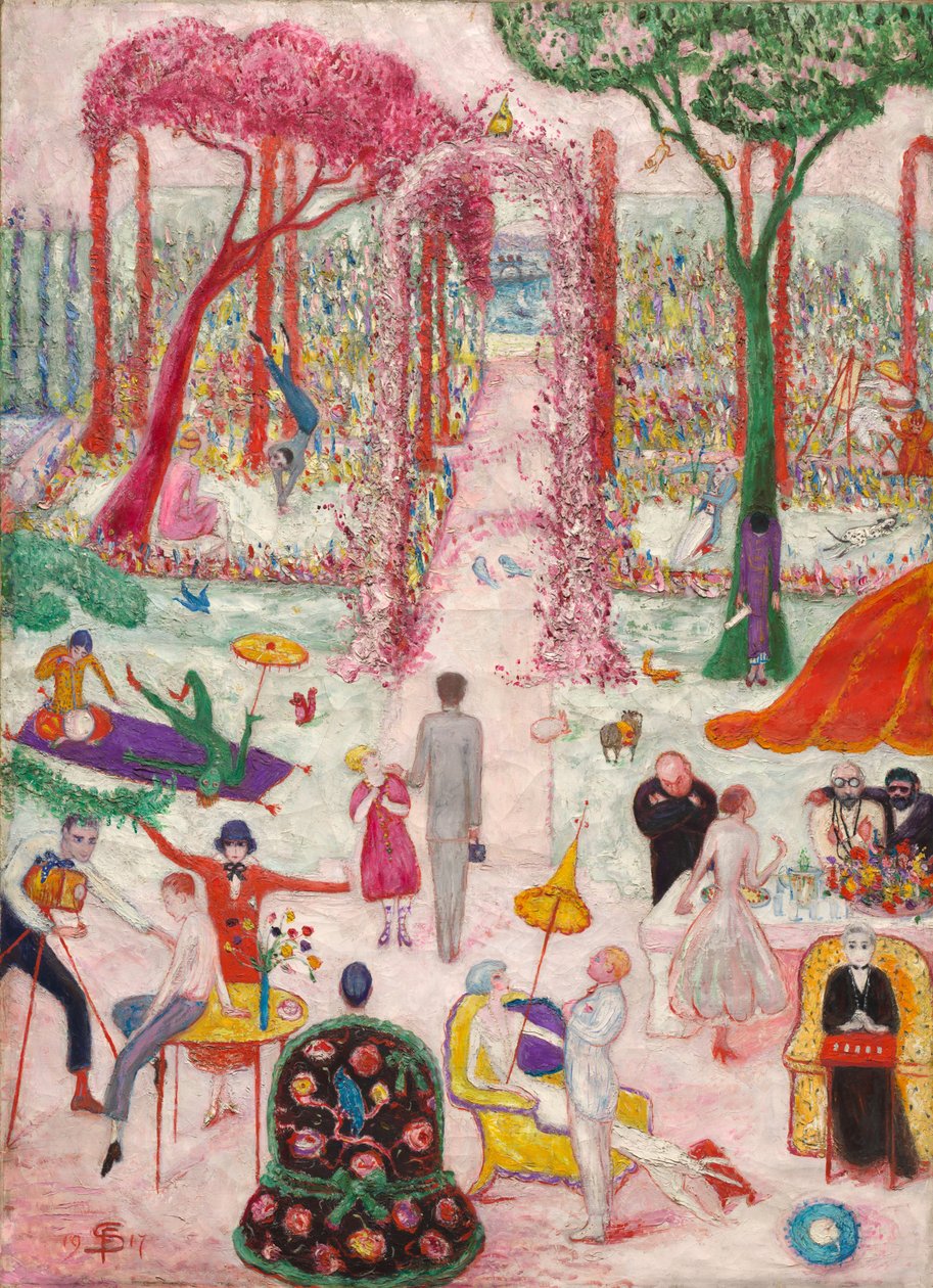 Søndag eftermiddag på landet, 1917 af Florine Stettheimer