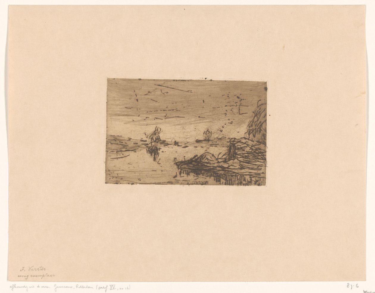 Landskab Møgdynger om natten (original titel) af Floris Verster