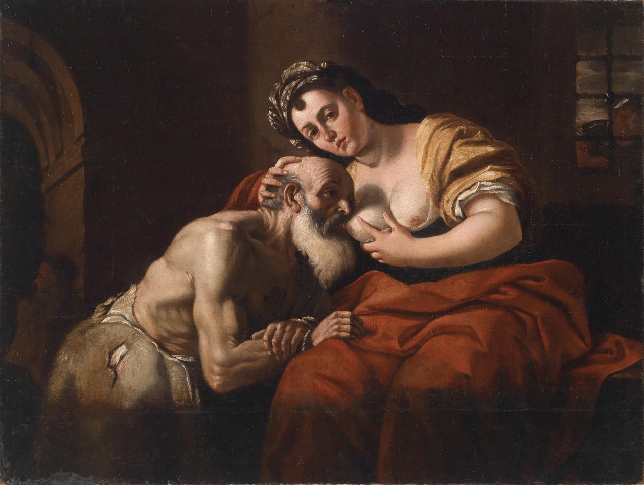 Caritas Romana af Follower of Mattia Preti