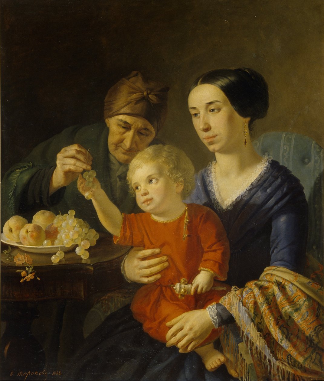 Familieportræt, 1848 af Foma Gavrilovich Toropov