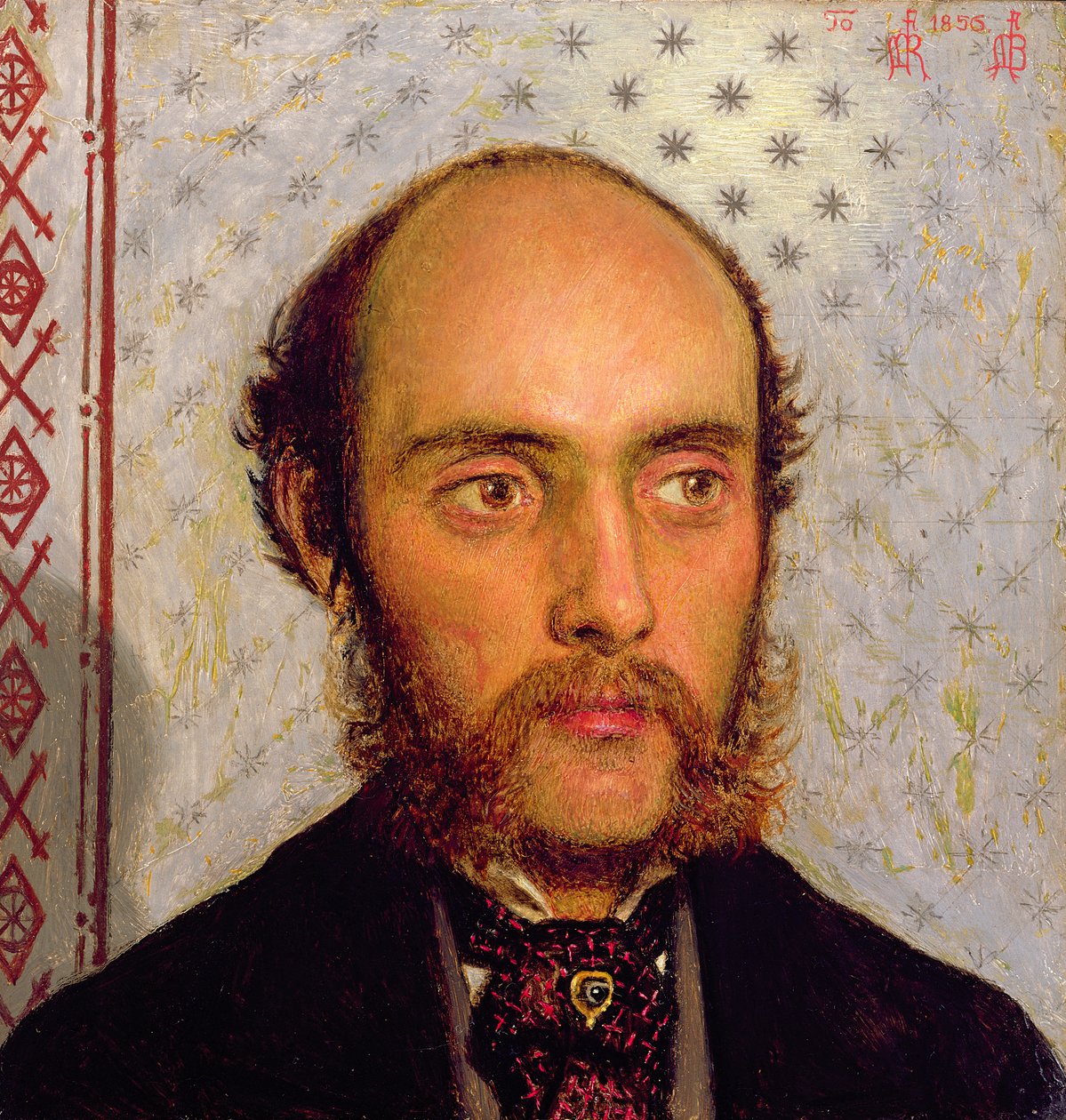 Portræt af William Michael Rossetti (1829-1919) af Lamplight, 1856 (panel) af Ford Madox Brown