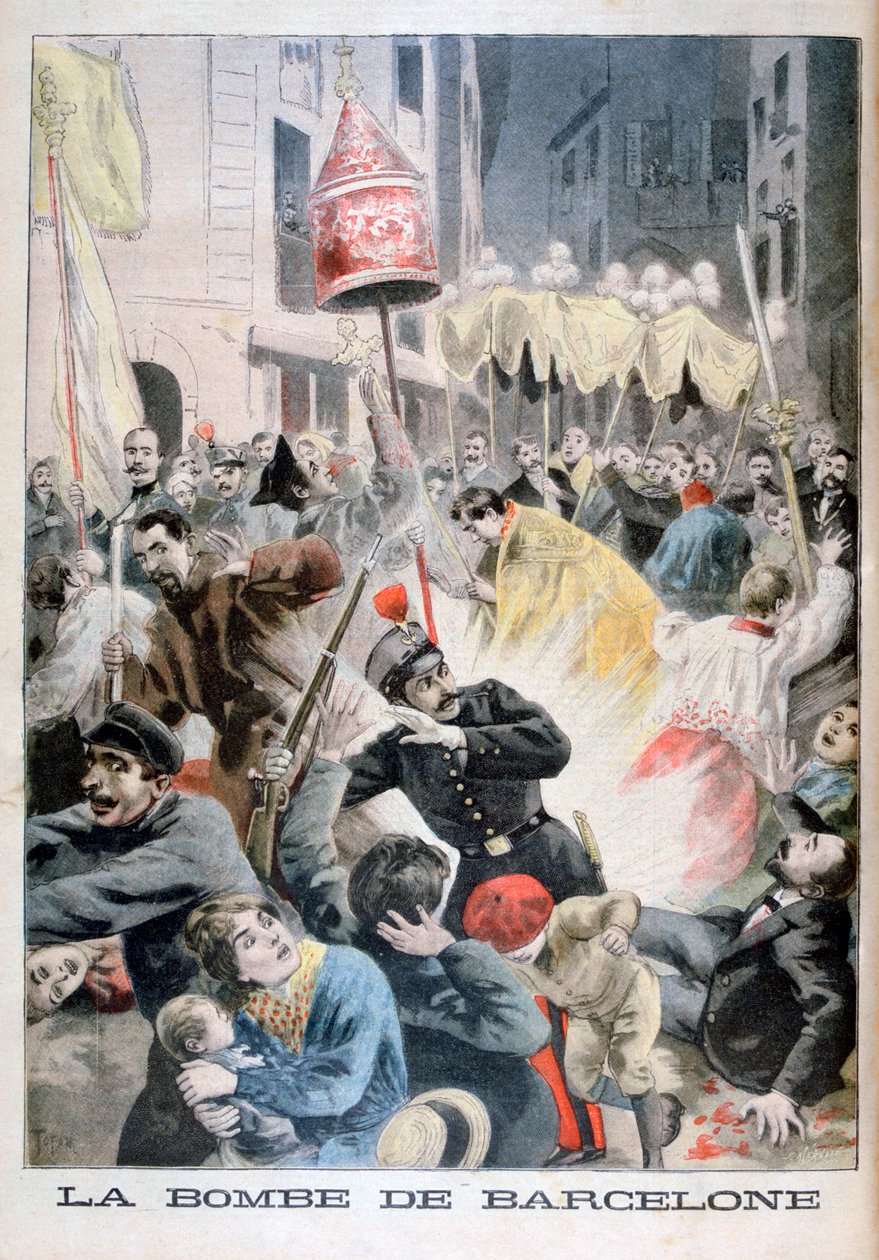 En bombe i Barcelona, 1896 af Fortuné Méaulle