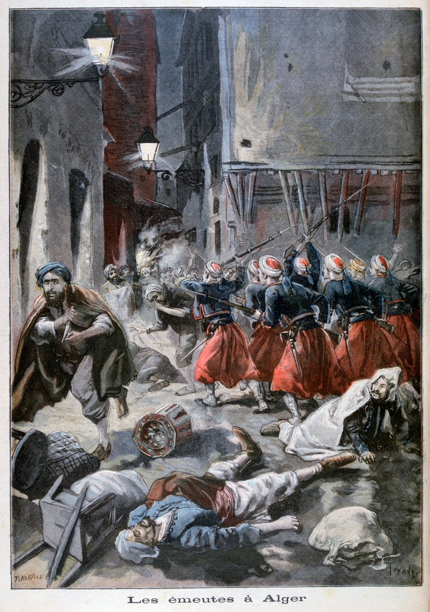 Anti-jødiske optøjer i Algier, 1898. af Fortuné Méaulle