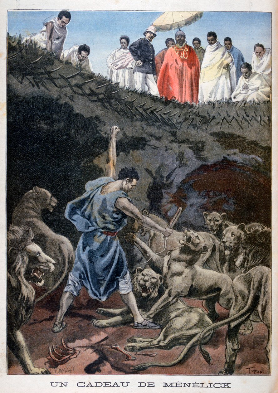 Menelik II af Etiopien, 1898 af Fortuné Méaulle