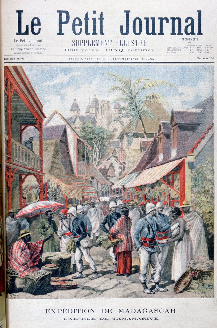 Tananarive Antananarivo, hovedstad på Madagaskar, 1895 af Fortuné Méaulle