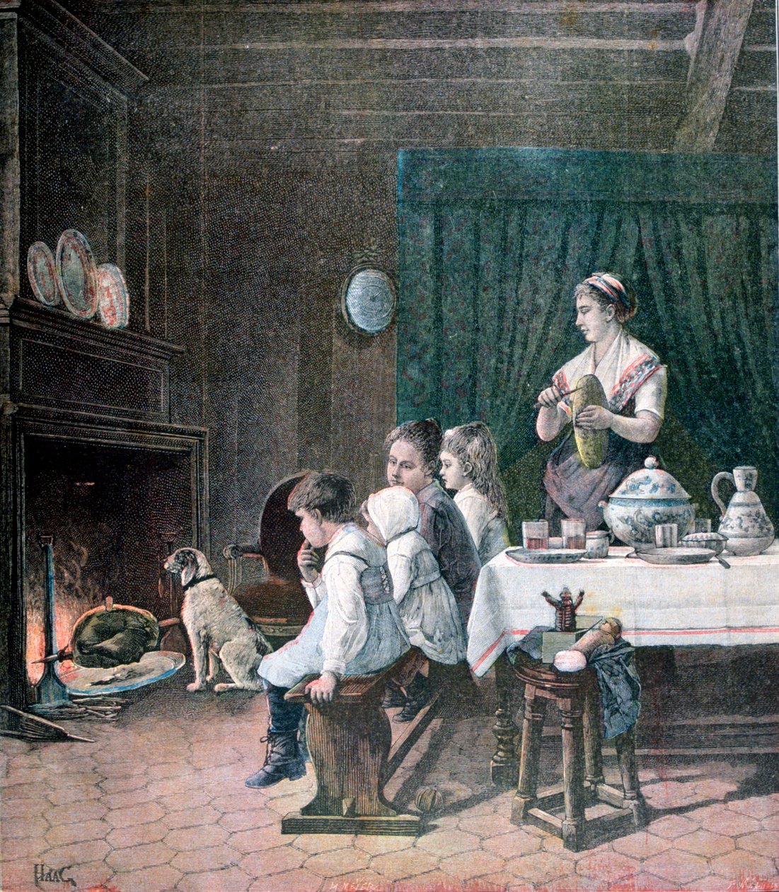Venter, 1890 af Fortuné Méaulle