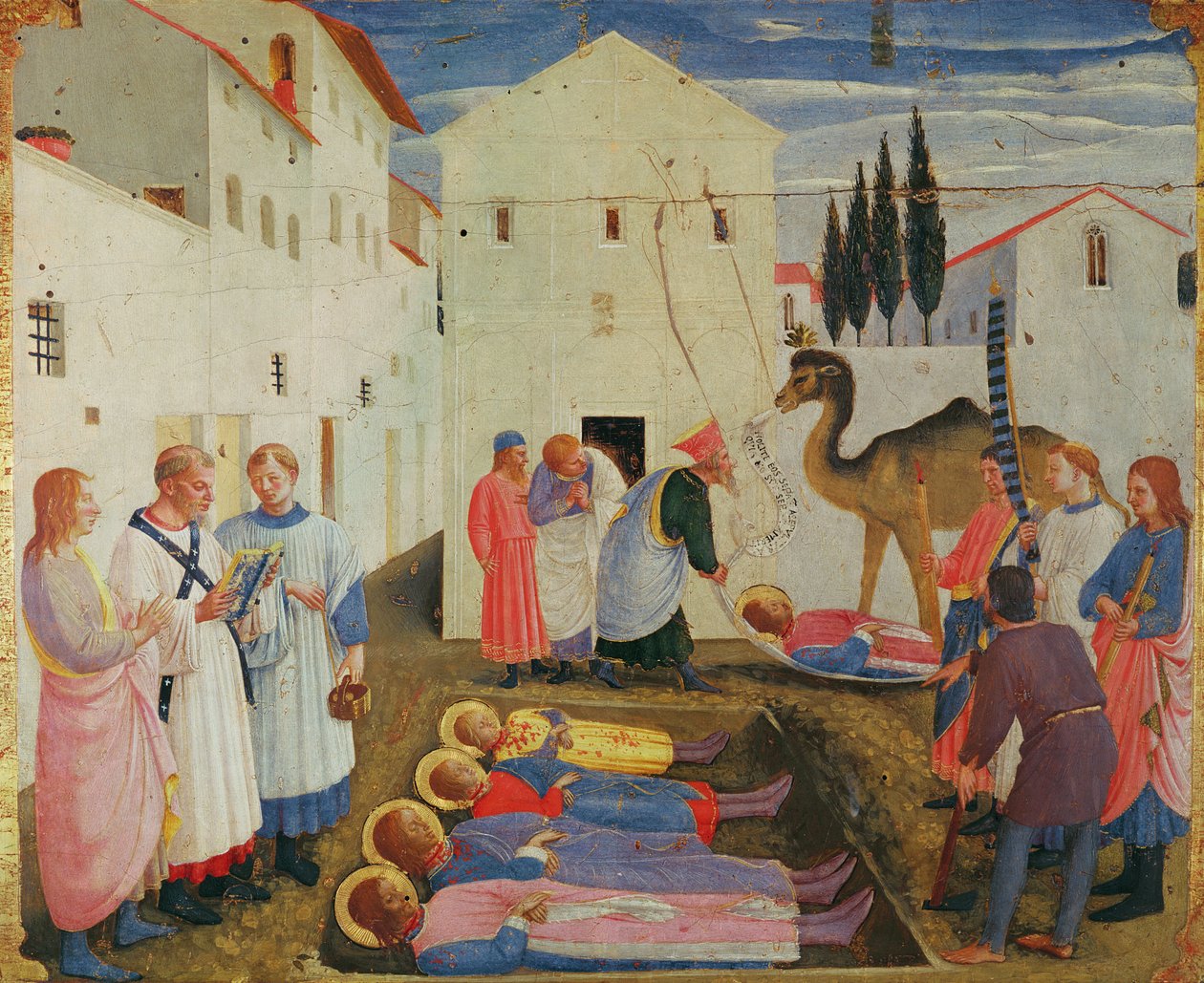 Begravelse af SS. Cosimo og Damian (tempera på panel) af Fra Angelico