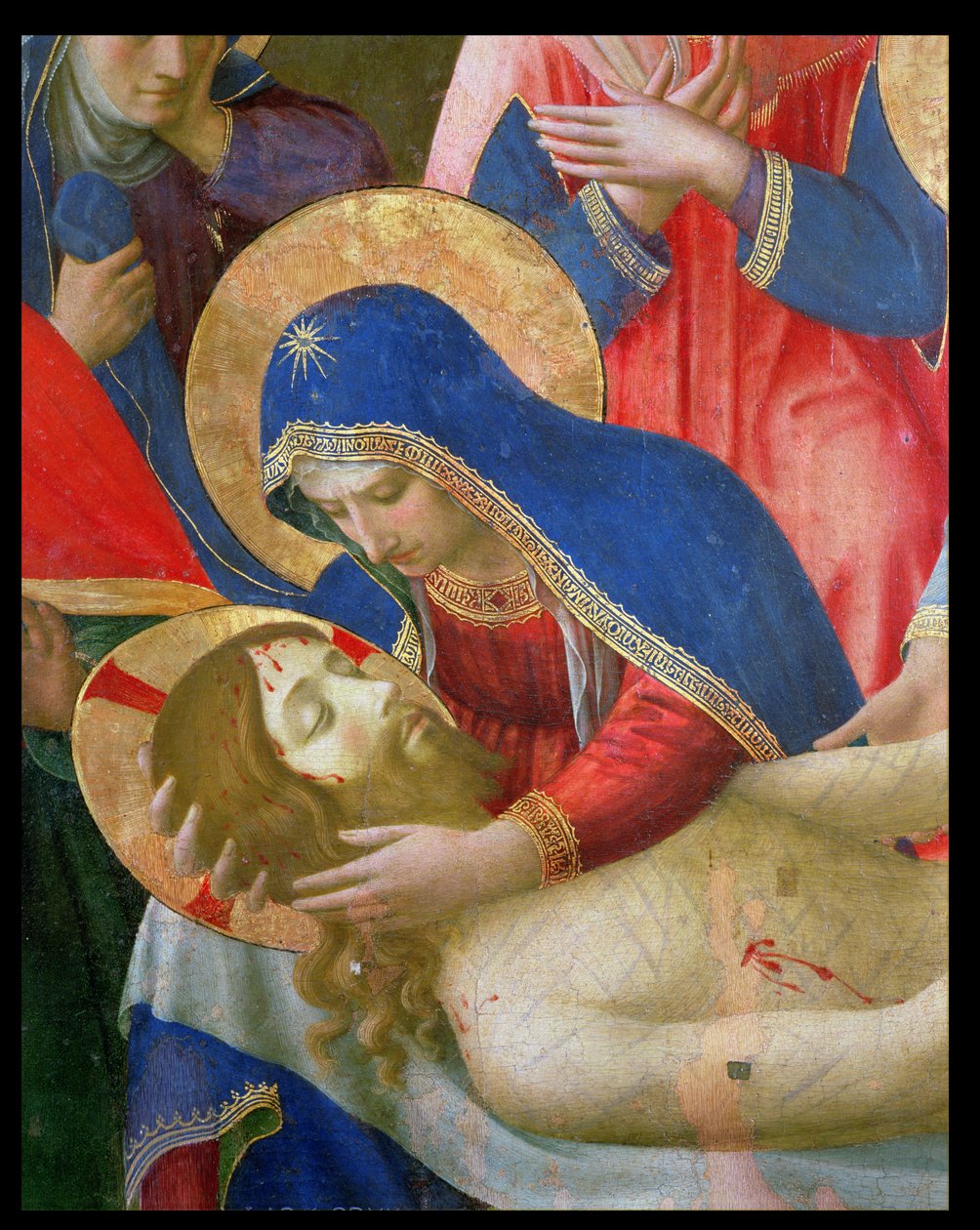 Klagesang over den døde Kristus, 1436-41 (tempera på panel) (detaljer) af Fra Angelico