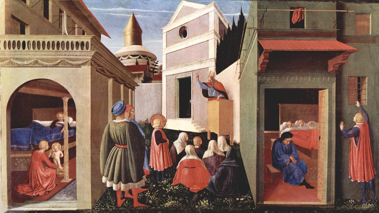 Predella panel af triptyken af ​​San Domenico i Perugia om livet for St. Nicholas of Bari, scene af Fra Angelico