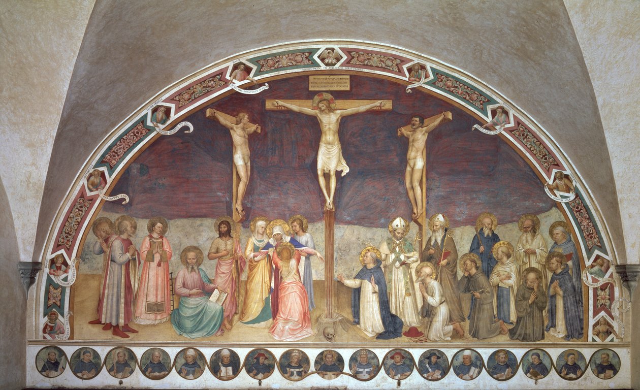 Korsfæstelsen, med SS. Cosmas, Damian, Francis og Bernard, 1442 af Fra Angelico