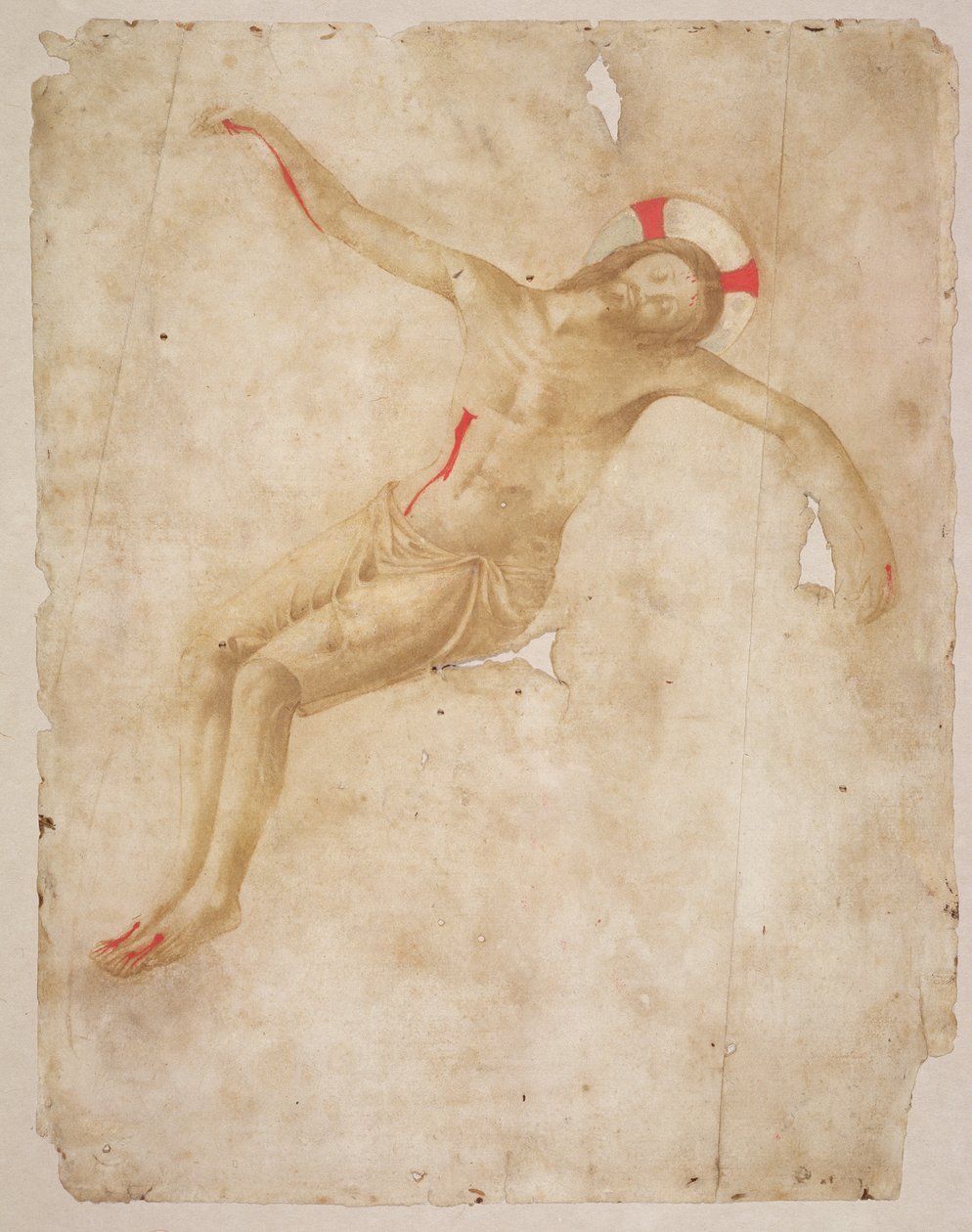 Den døde Kristus, ca.1432 (pen og blæk med vask på papir) af Fra Angelico