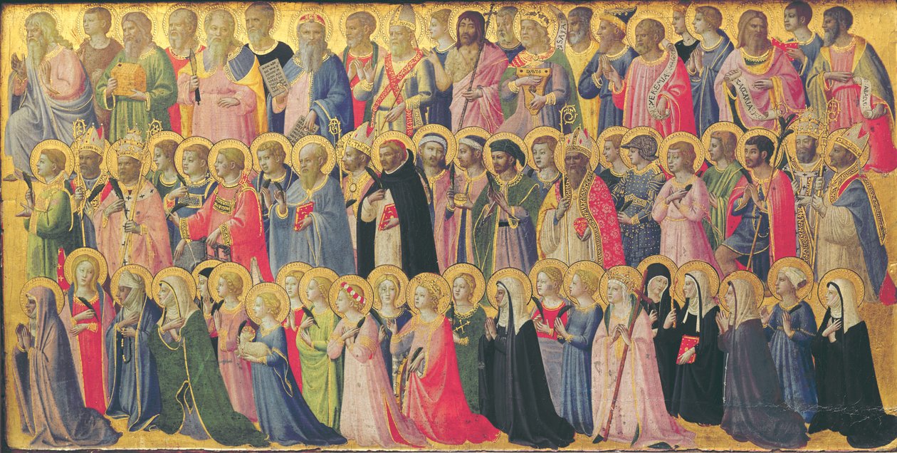 The Forerunners of Christ with Saints and Martyrs, 1423-24 (ægtempera på træ) af Fra Angelico