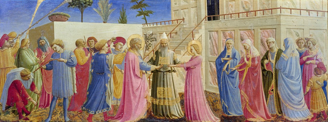The Marriage of the Virgin, ca. 1435 (tempera på panel) af Fra Angelico