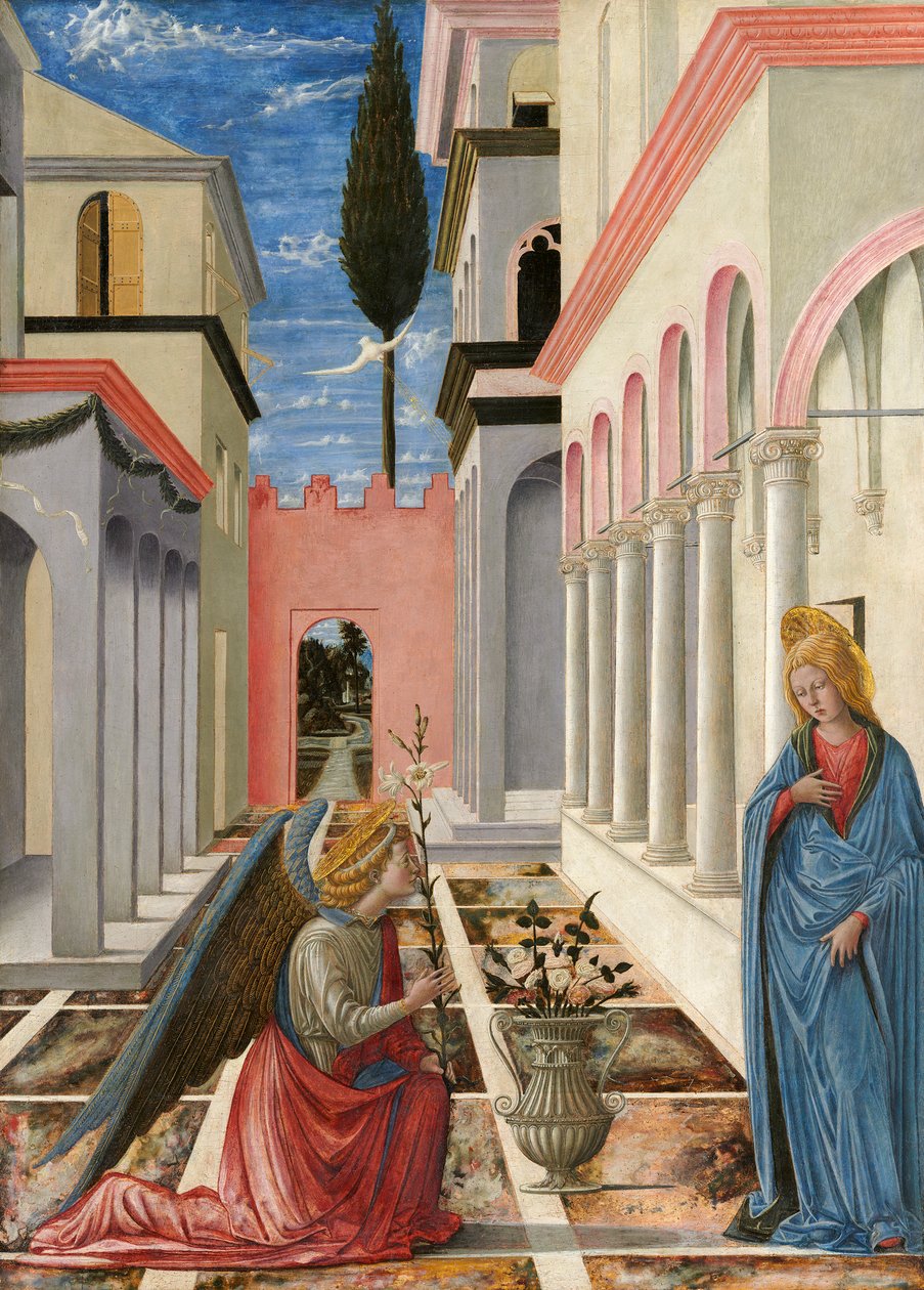 Bebudelsen, c.14451450 (tempera på panel) af Fra Carnevale
