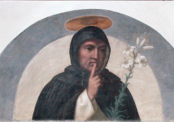 St. Dominic (ca. 1170-1221) (fresko) af Fra Bartolomeo