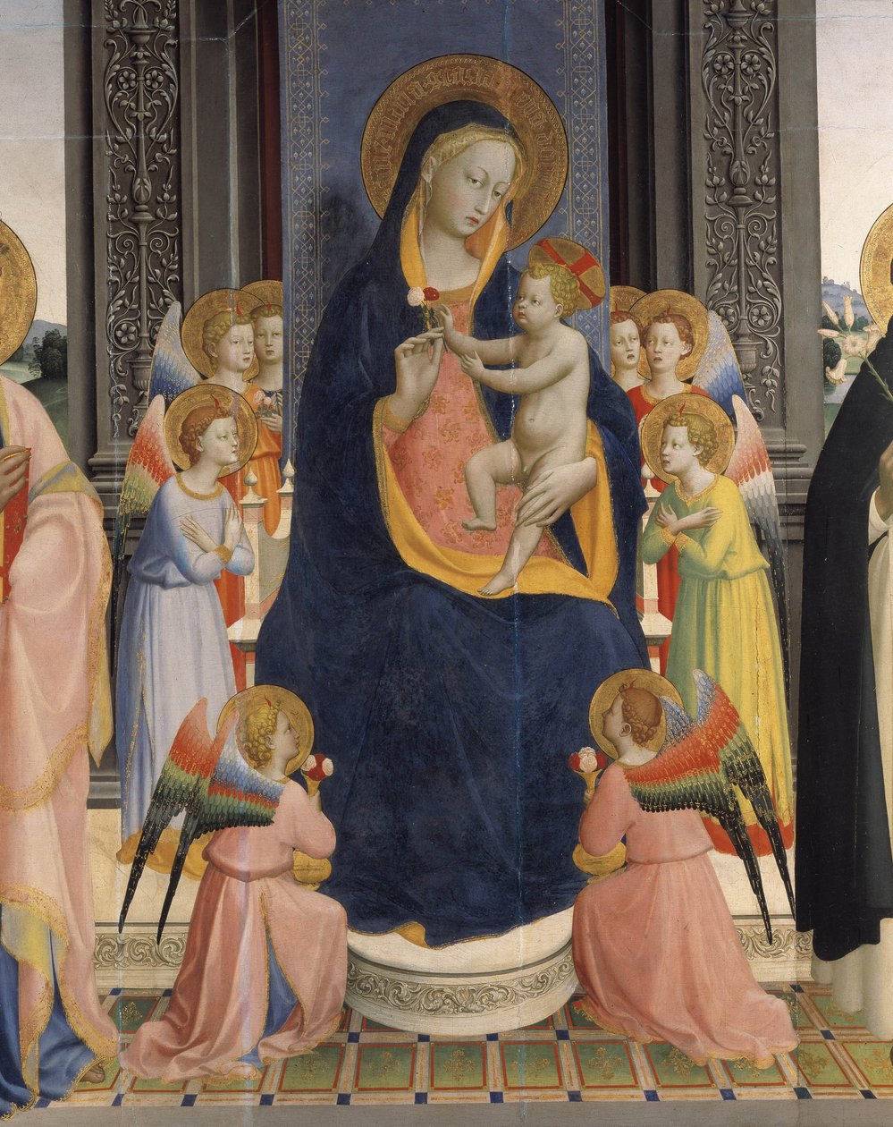 Jomfru med barn og helgener af Fra  Angelico