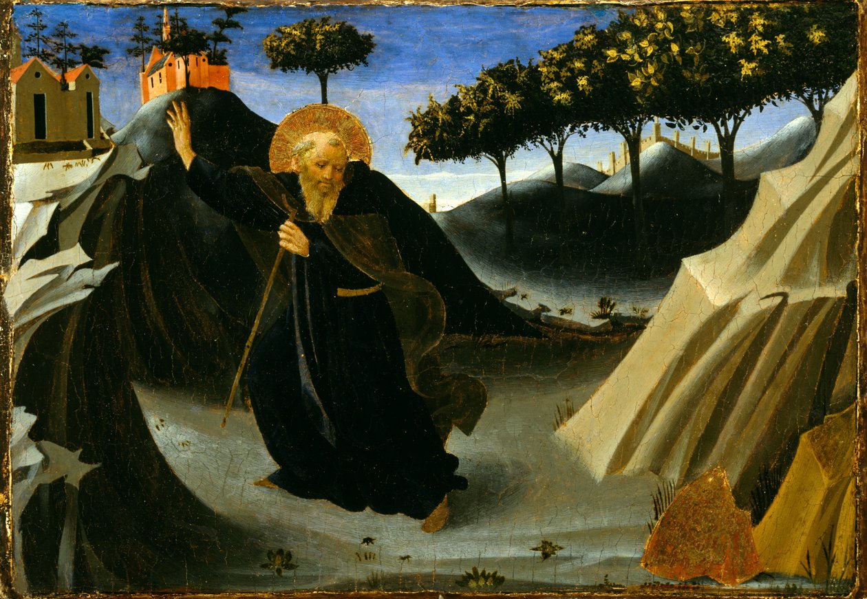 Sankt Antonius undgår massen af guld af Fra Angelico