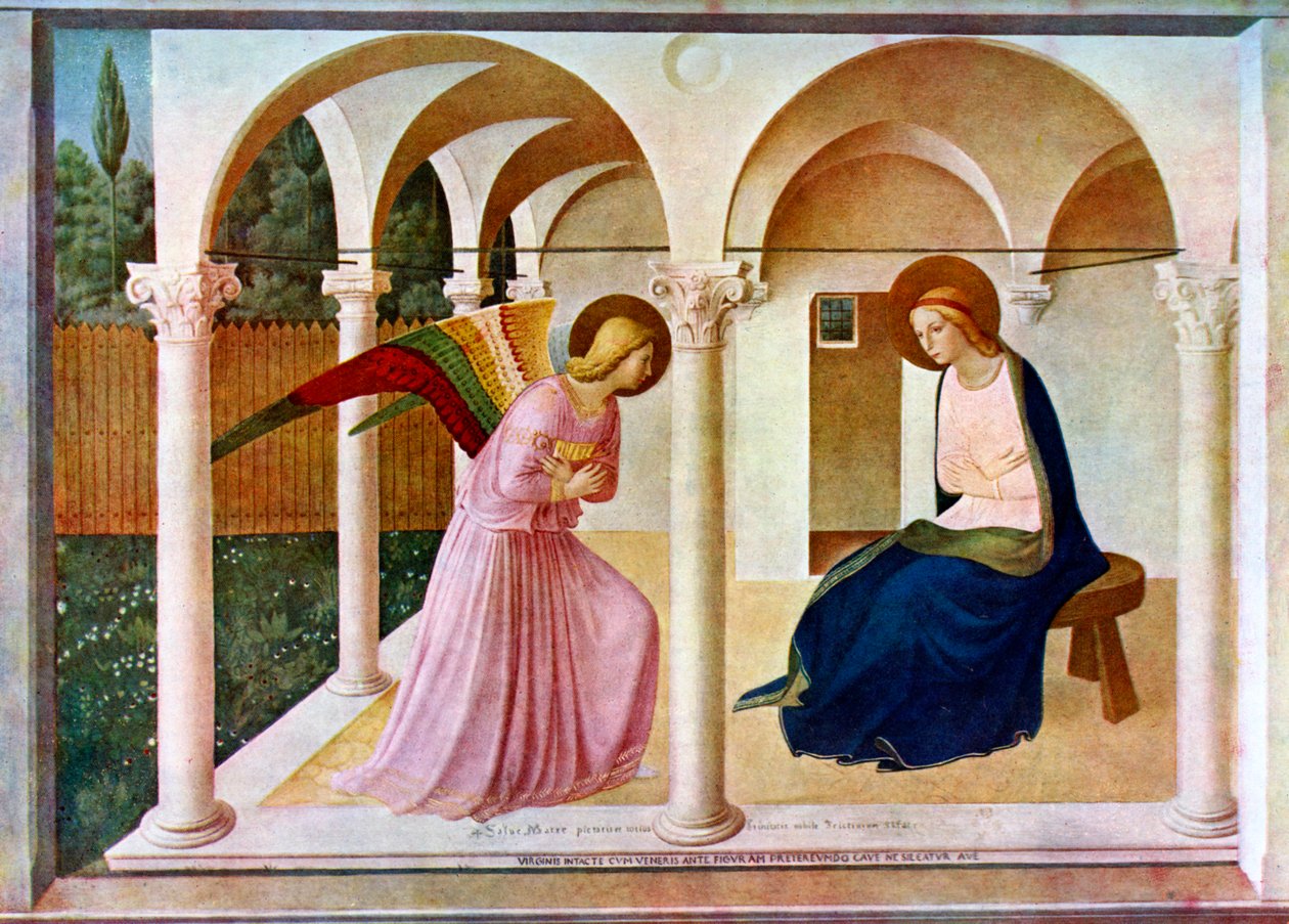 Bebudelsen, c1438-1445, c1900-1920. af Fra Angelico