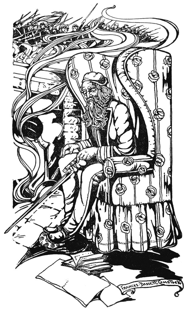 By the Christmas Fire, illustration fra 