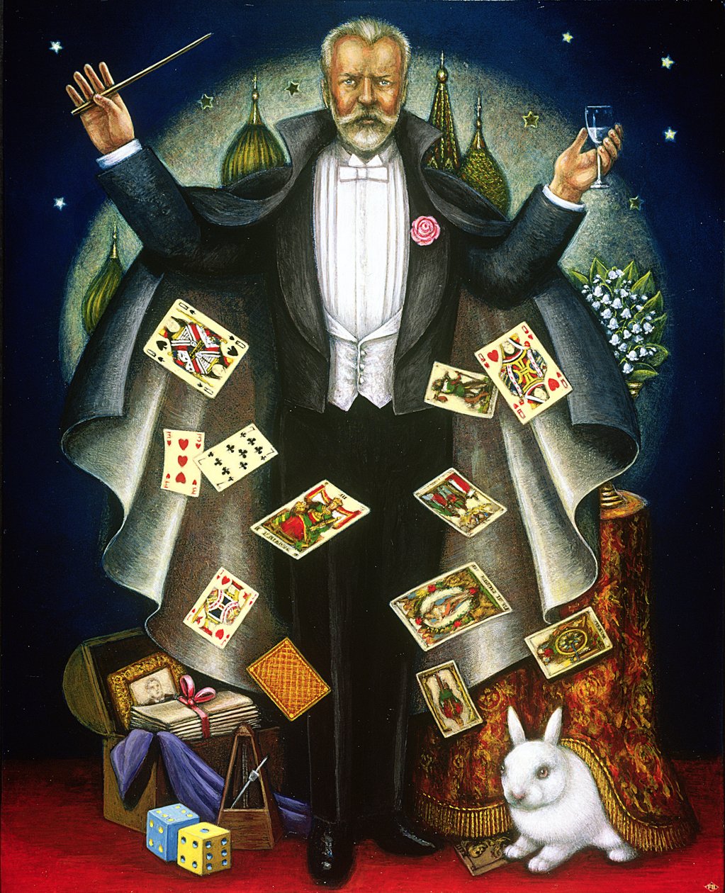 Tchaikovsky (1840-93) 2004 (olie og tempera på panel) af Frances Broomfield
