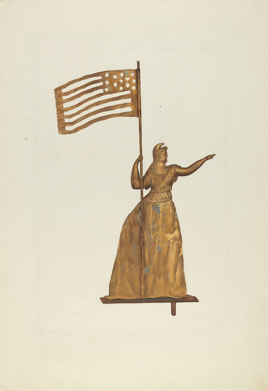 Forgyldt vejrhane af Frances Cohen
