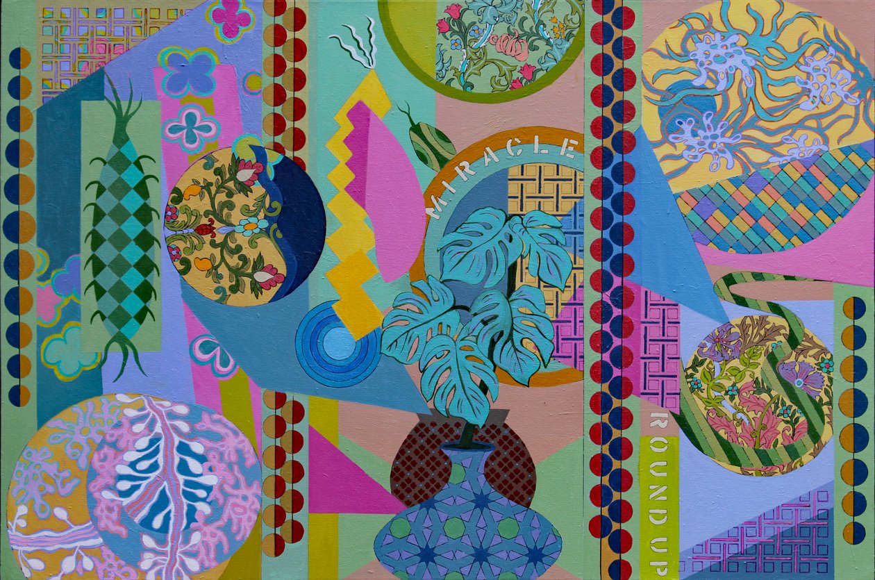 Jardin Sauvage, 2023 (akryl på lærred) af Frances Ferdinands